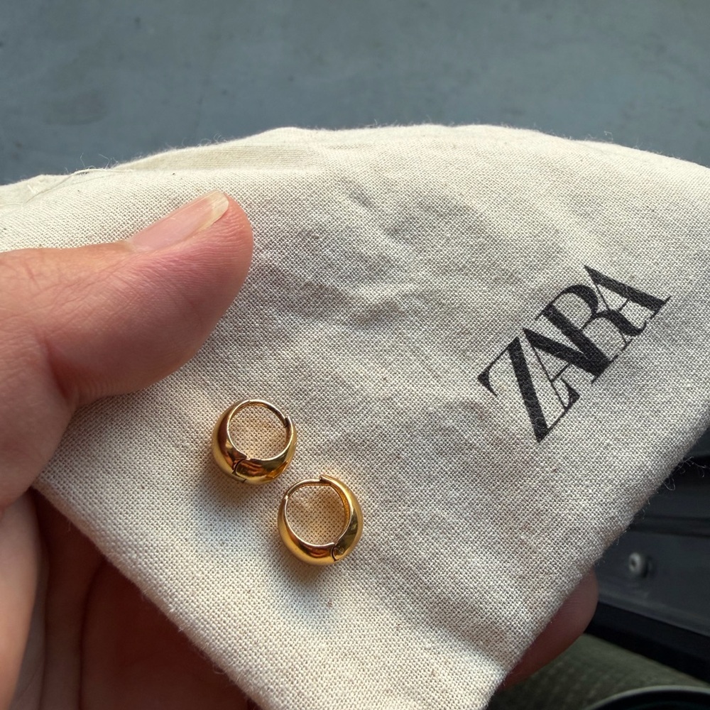 Zara 24kt Gold Plated Sterling Silver Mini Hoop Earrings